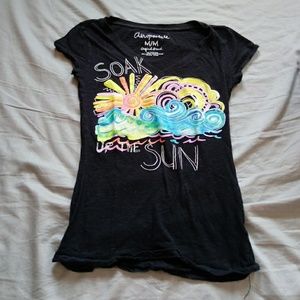 Aeropostale black v neck size m